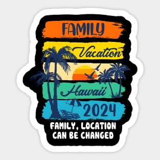 Family Vacation Hawaii 2024, Family Trip, Beach Vibes, Family Matching Sticker